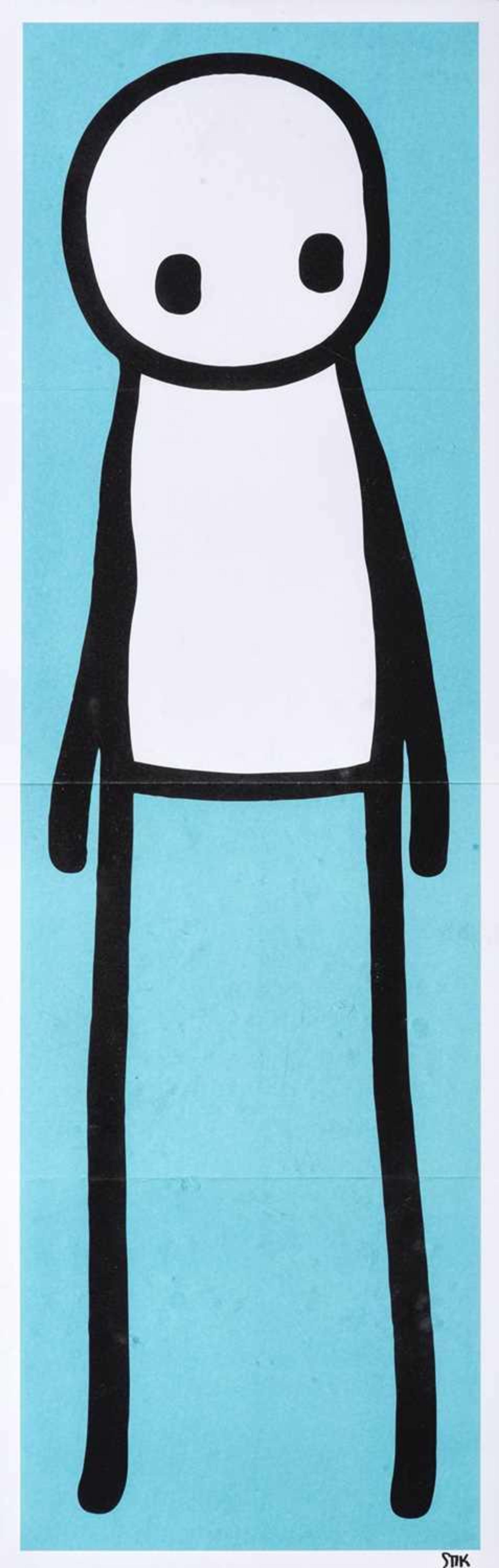 Standing Figure (teal) - Signed Print by Stik 2015 - MyArtBroker