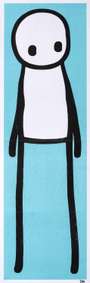 Stik: Standing Figure (teal) - Signed Print