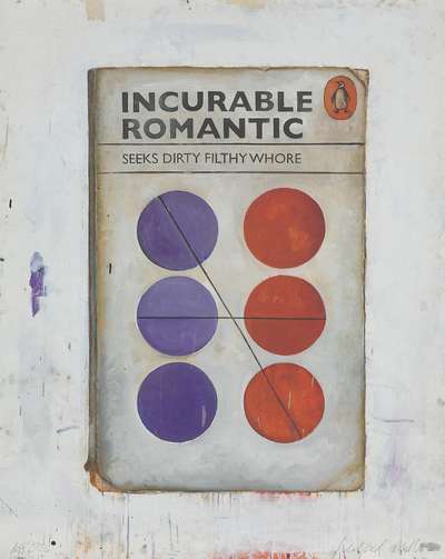Incurable Romantic Seeks Dirty Filthy Whore - Signed Print by Harland Miller 2011 - MyArtBroker