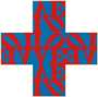 Robert Indiana: Love Cross (red and blue) - Signed Print