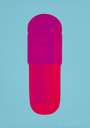 Damien Hirst: The Cure (deep sky blue, electric purple, lipstick red) - Signed Print