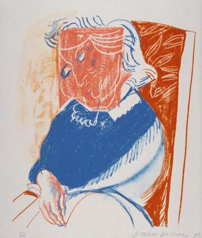 Portrait Of Mother II - Signed Print by David Hockney 1986 - MyArtBroker