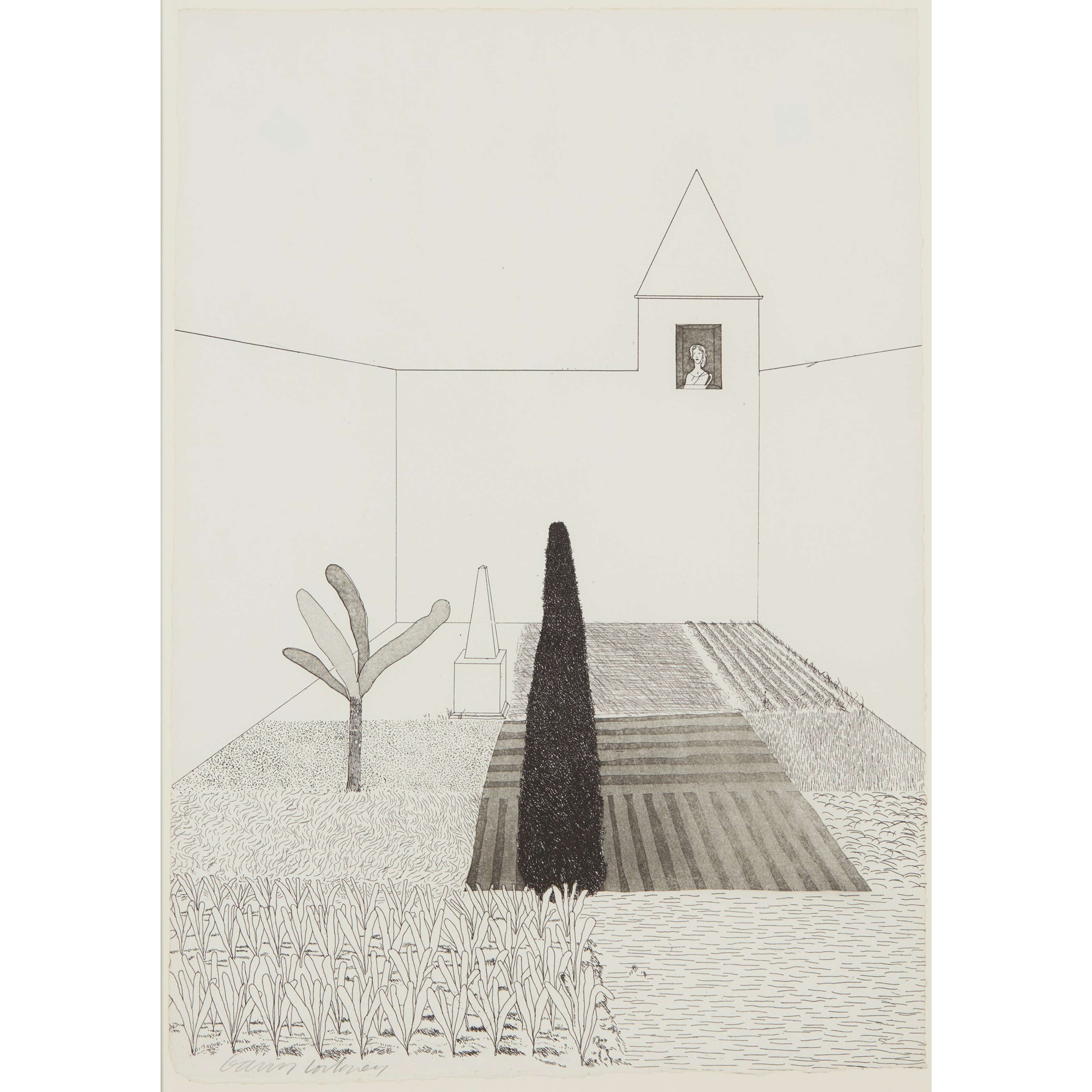 Rapunzel Growing In The Garden - Signed Print by David Hockney 1969 - MyArtBroker