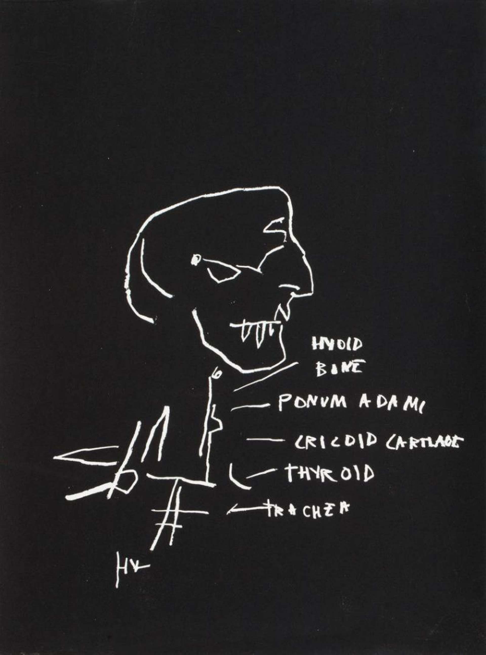 Thyroid, Anatomy Series by Jean-Michel Basquiat