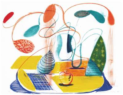 Table Flowable - Signed Print by David Hockney 1991 - MyArtBroker