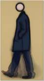 Julian Opie: Jeremy Walking In Coat - Signed Print