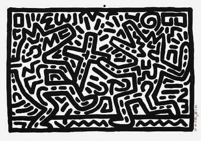 Plate VI, Untitled 1 - 6 - Signed Print by Keith Haring 1982 - MyArtBroker
