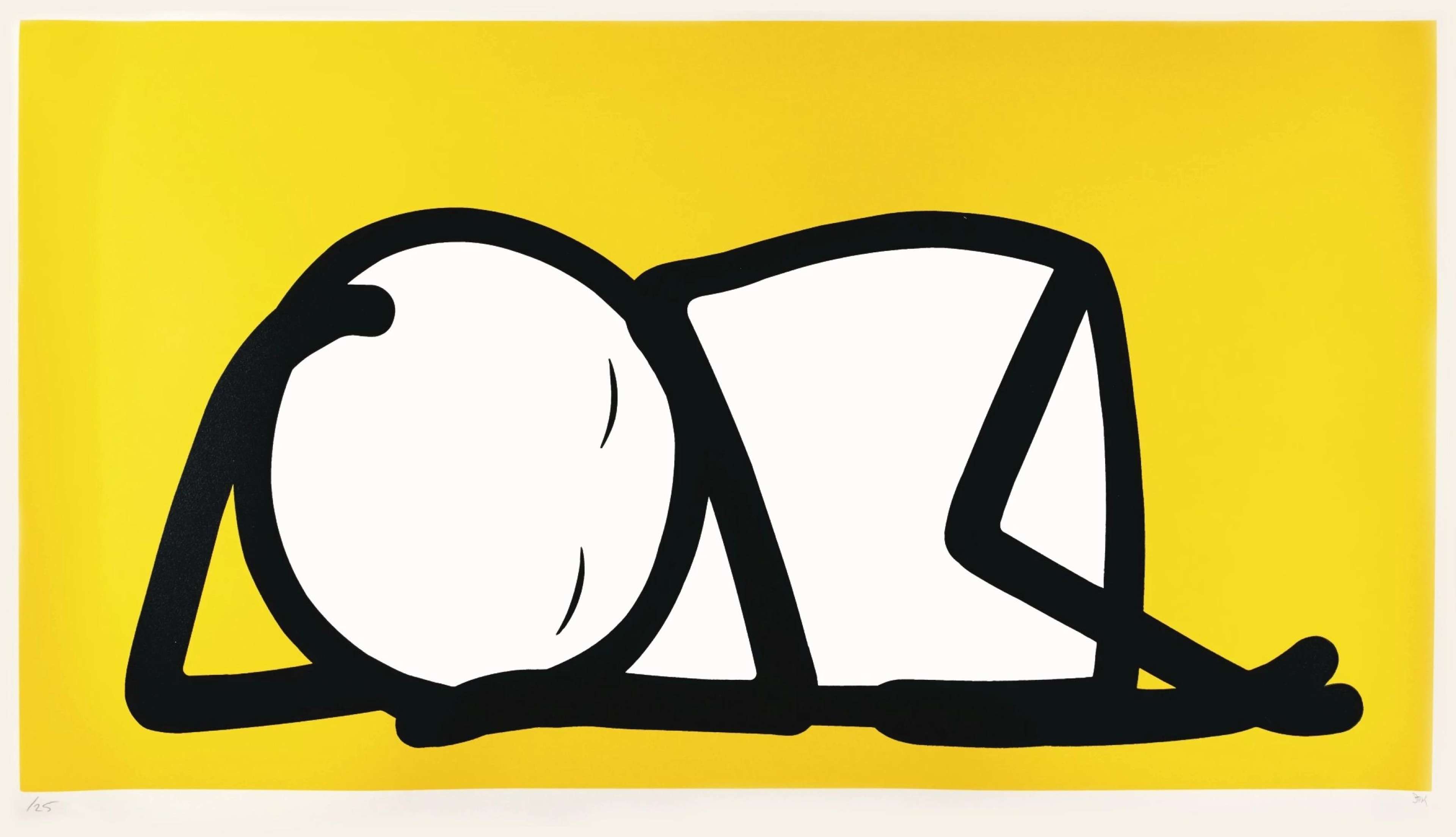 Sleeping Baby (yellow) - Signed Print by Stik 2015 - MyArtBroker