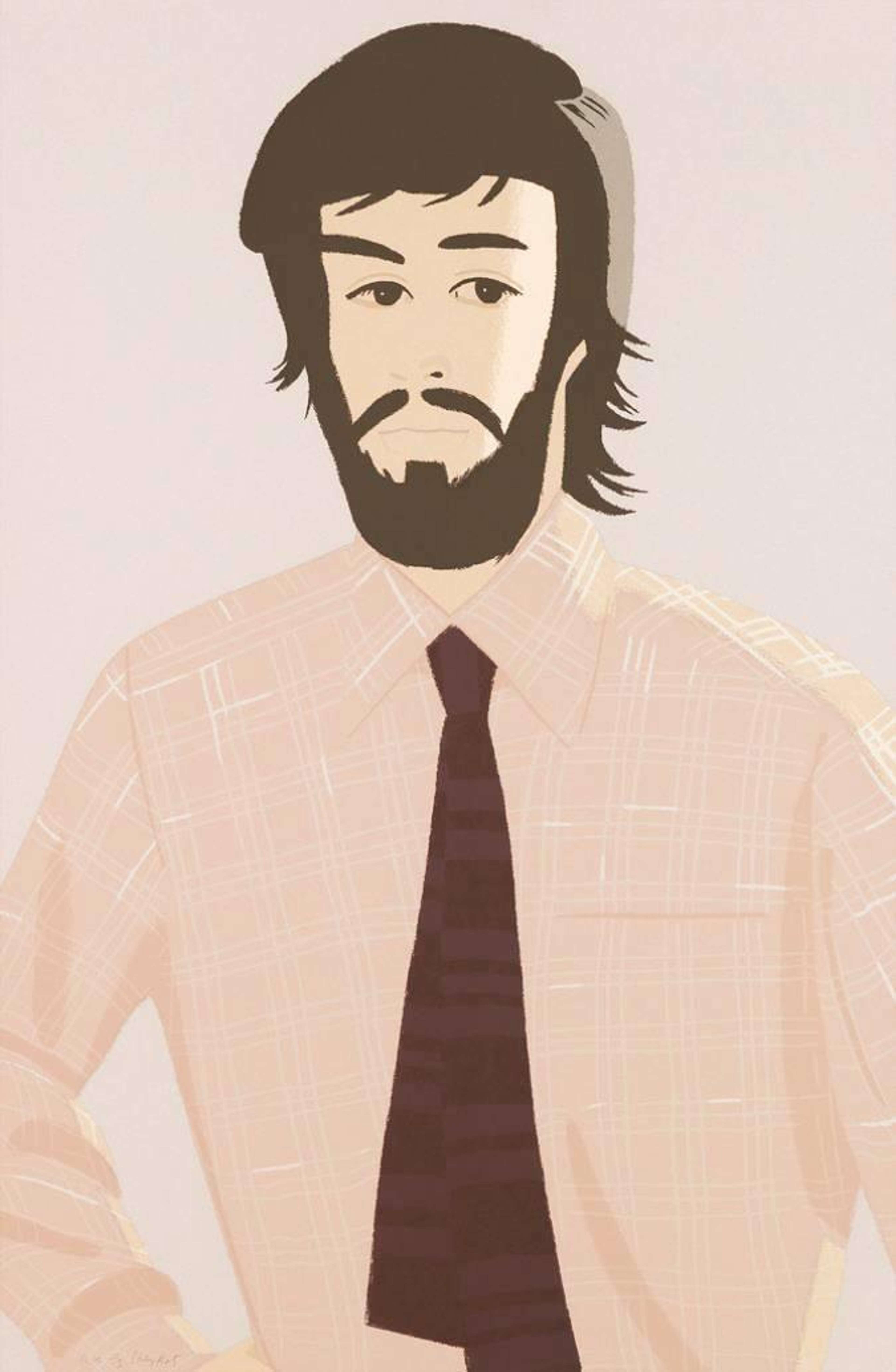 Plaid Shirt 1 - Signed Print by Alex Katz 1981 - MyArtBroker