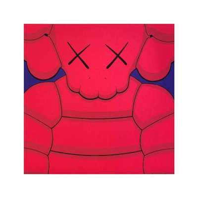 What Party (red on blue) - Signed Print by KAWS 2020 - MyArtBroker