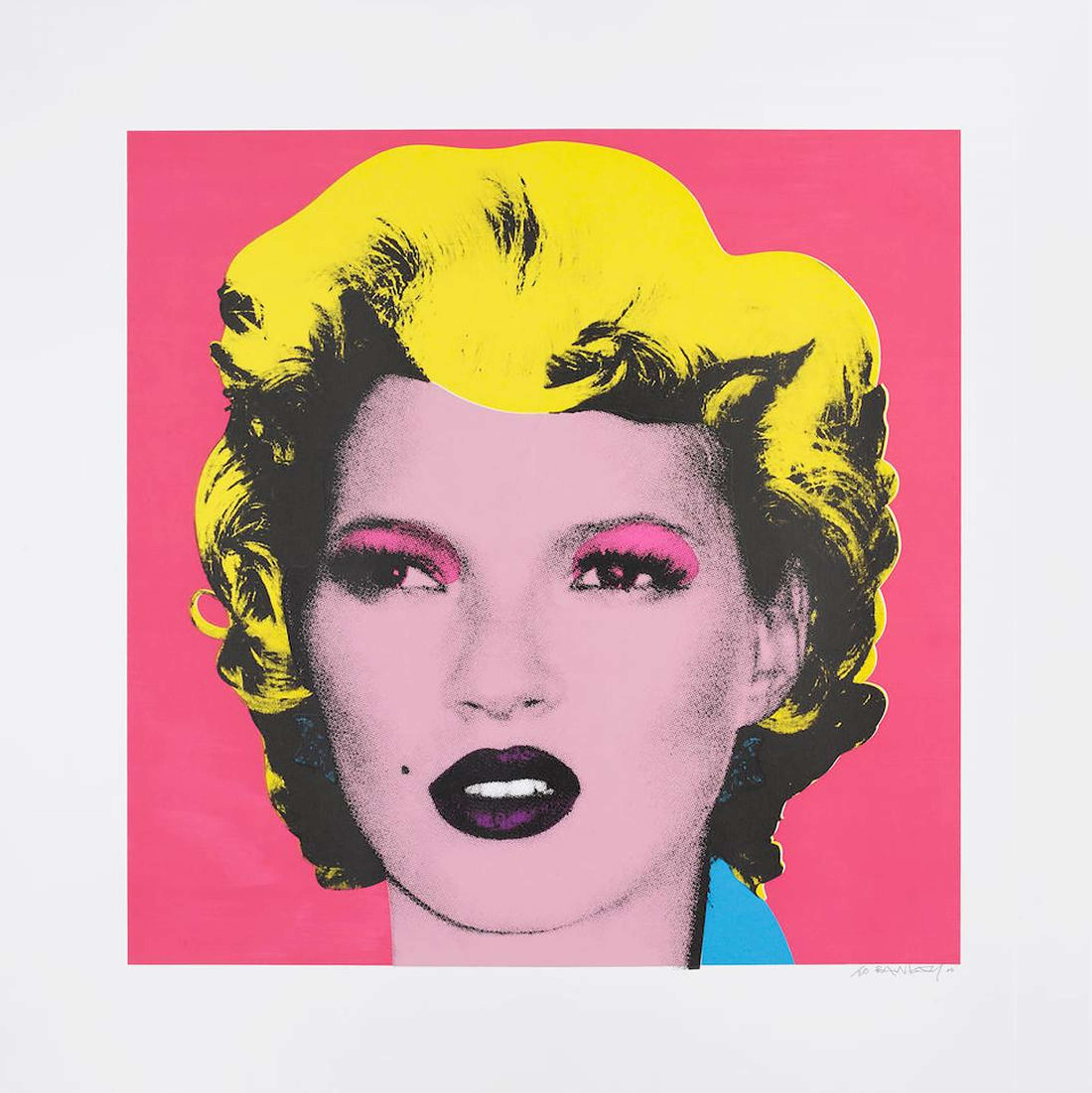 Kate Moss (dark pink) - Signed Print by Banksy 2005 - MyArtBroker