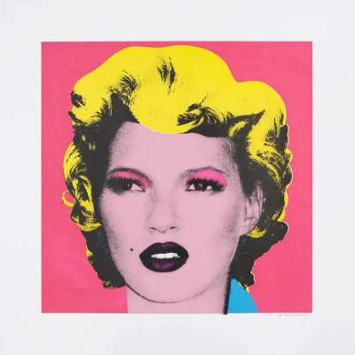 Kate Moss (dark pink) - Signed Print by Banksy 2005 - MyArtBroker