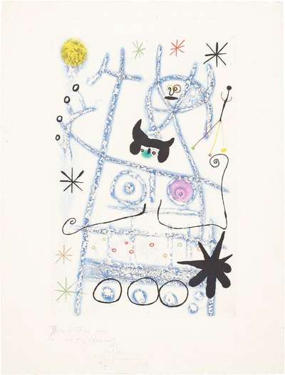 Les Forestiers (bleu) - Signed Print by Joan Miró 1958 - MyArtBroker
