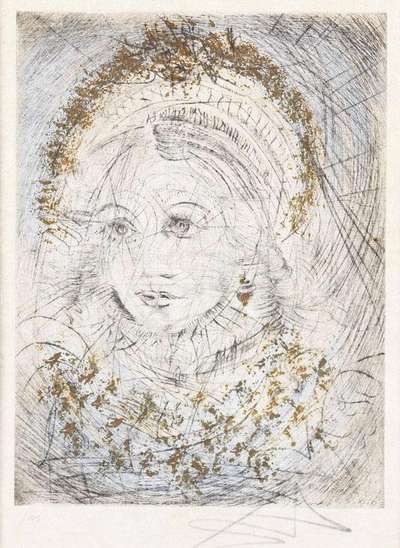 Portrait De Marguerite (Faust) - Signed Print by Salvador Dali 1968 - MyArtBroker