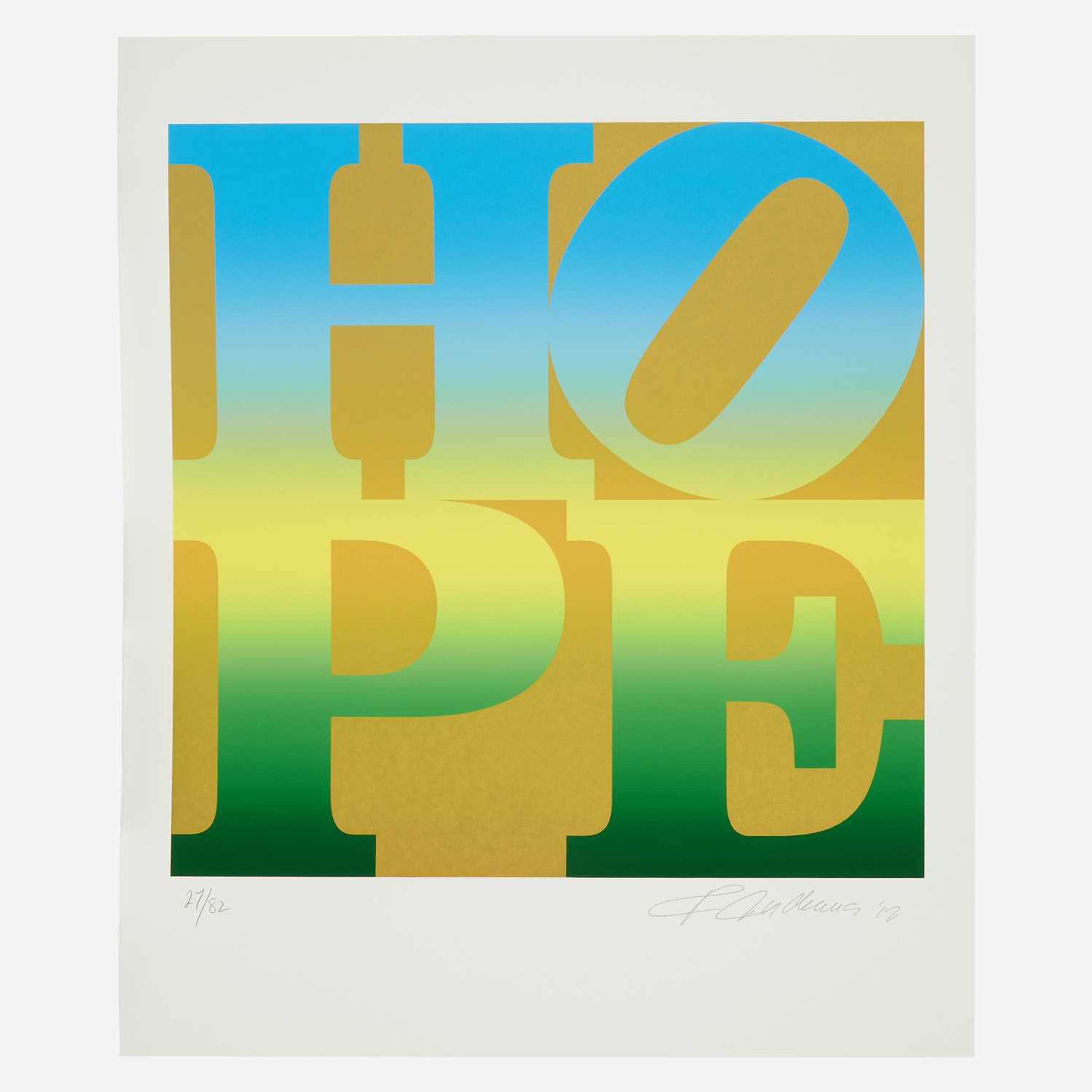 Seasons Of Hope (Gold) (complete set) - Signed Print by Robert Indiana 2012 - MyArtBroker