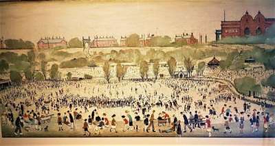 Peel Park, Salford - Signed Print by L. S. Lowry 1975 - MyArtBroker