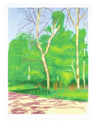 The Arrival Of Spring In Woldgate East Yorkshire 27th April 2011 - Signed Print by David Hockney 2011 - MyArtBroker