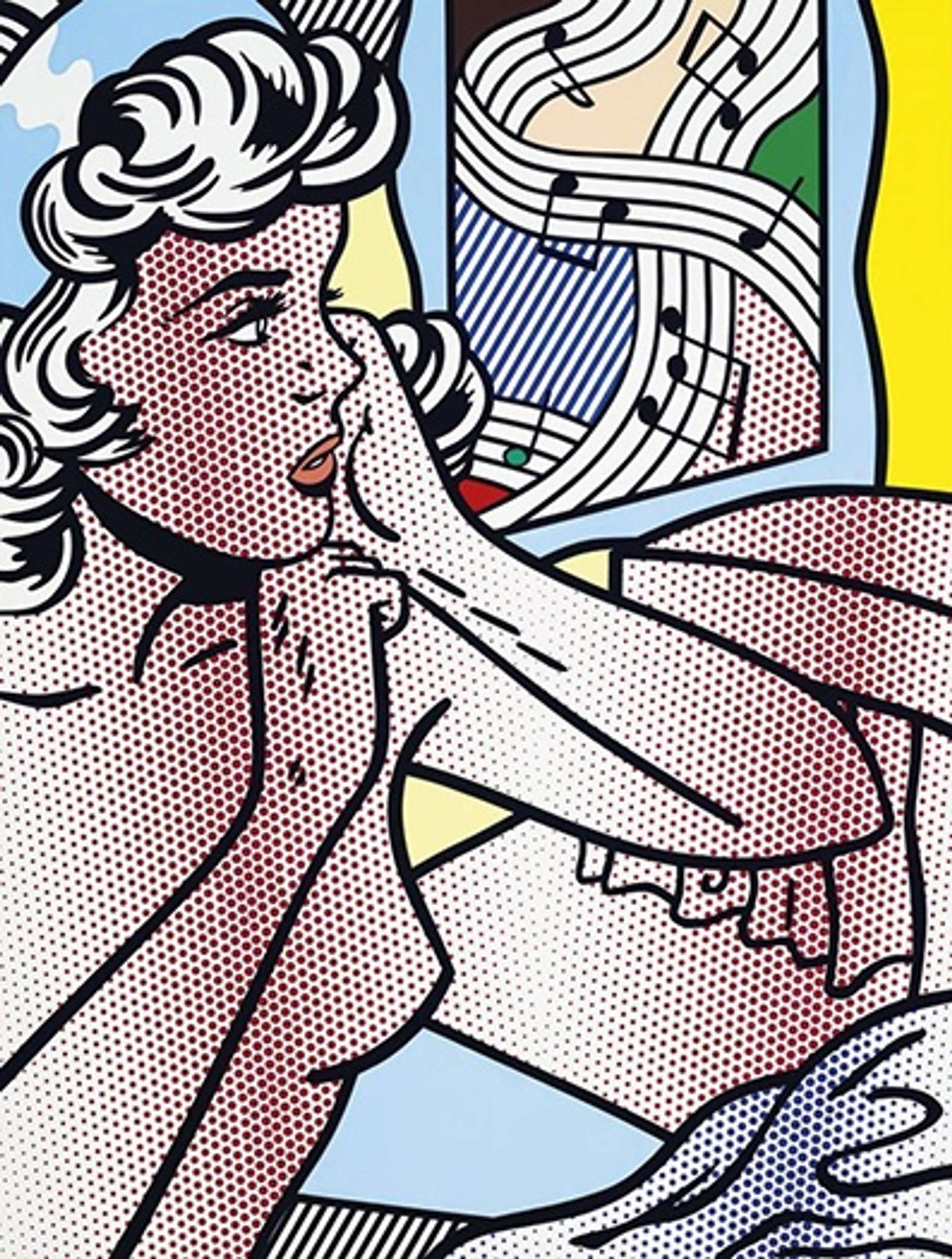 Nude With Joyous Painting by Roy Lichtenstein