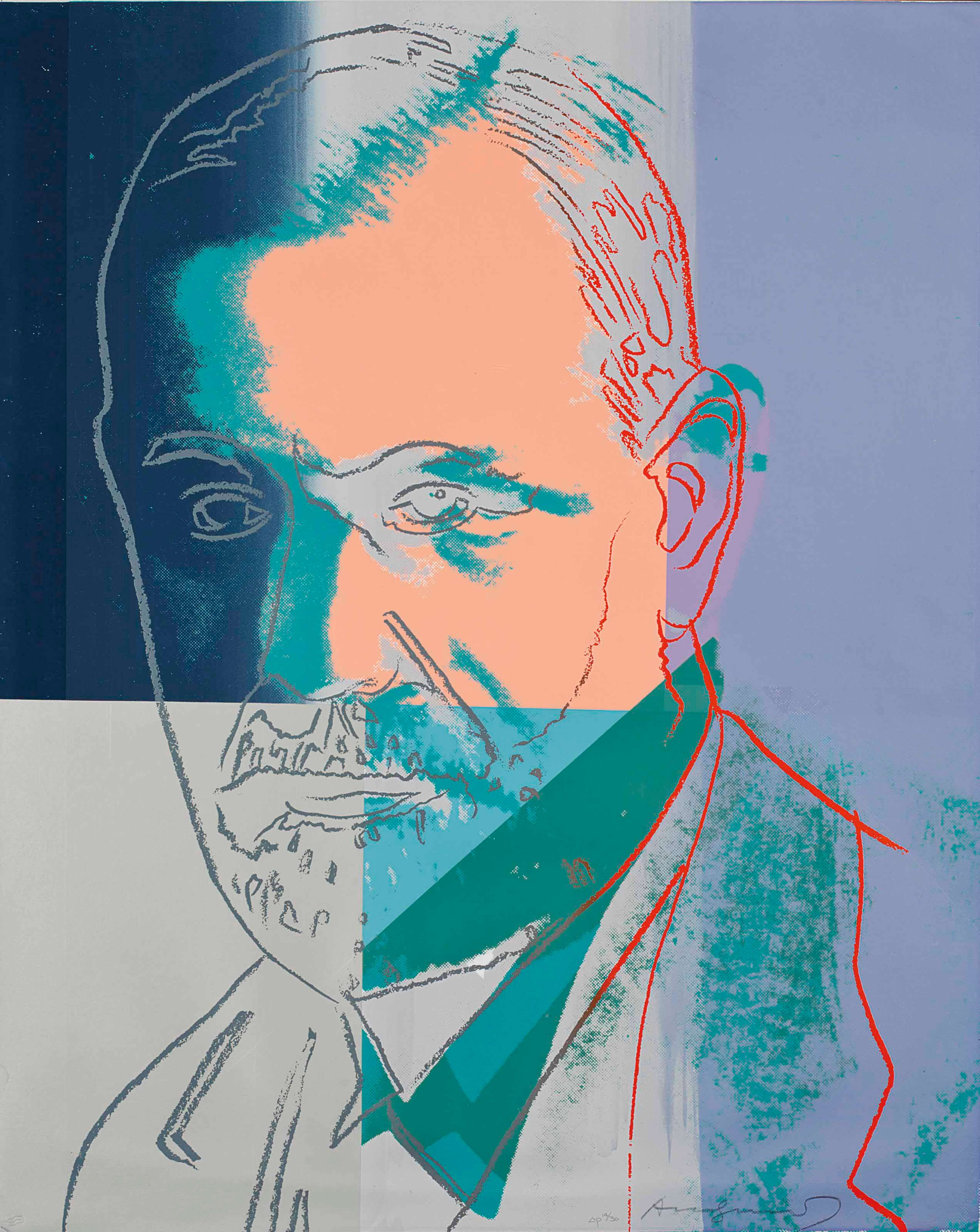 Sigmund Freud (F. & S. II.235) by Andy Warhol