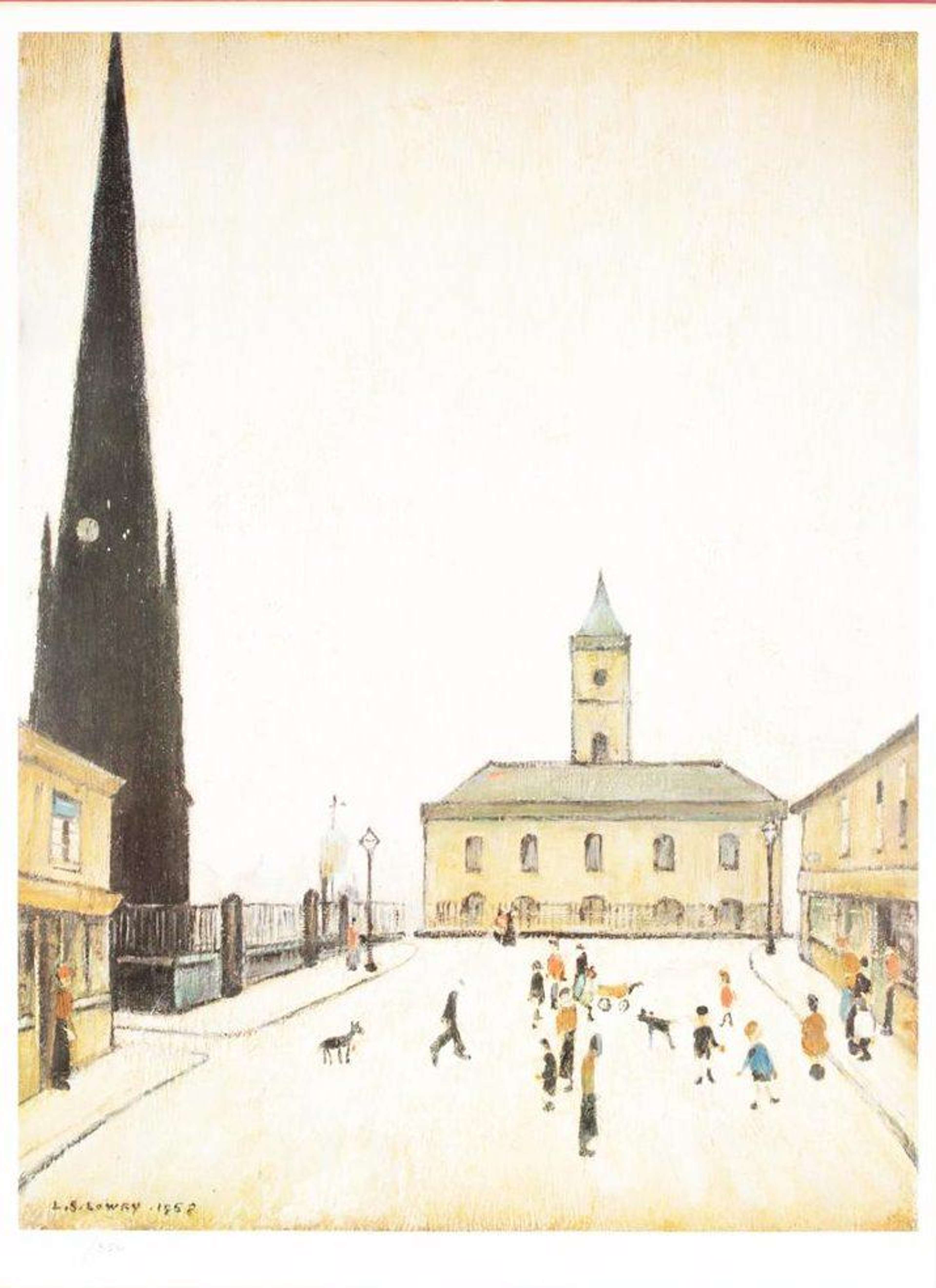 Old Town Hall, Middlesbrough - Signed Print by L. S. Lowry null - MyArtBroker