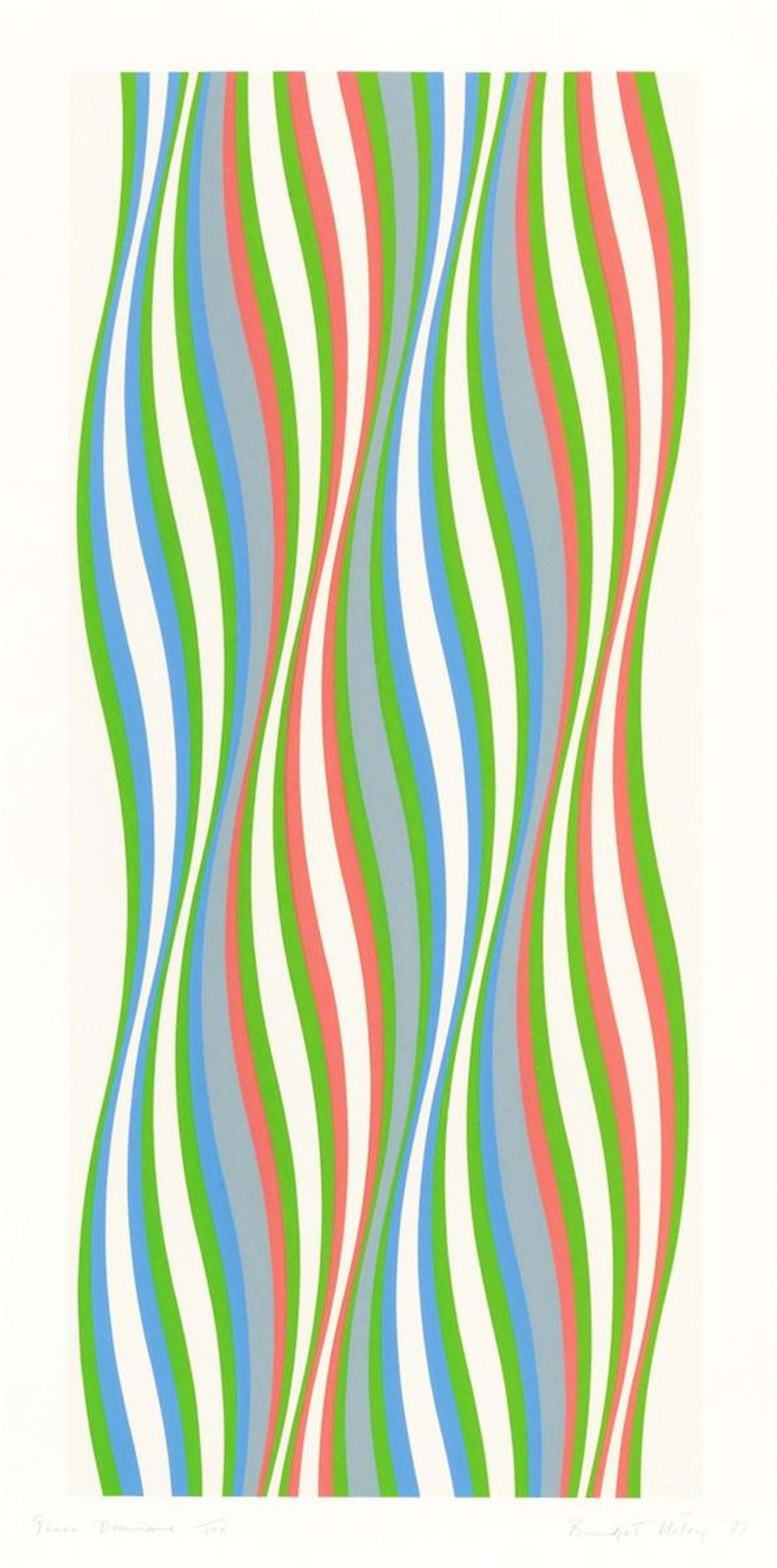 Green Dominance - Signed Print by Bridget Riley 1977 - MyArtBroker