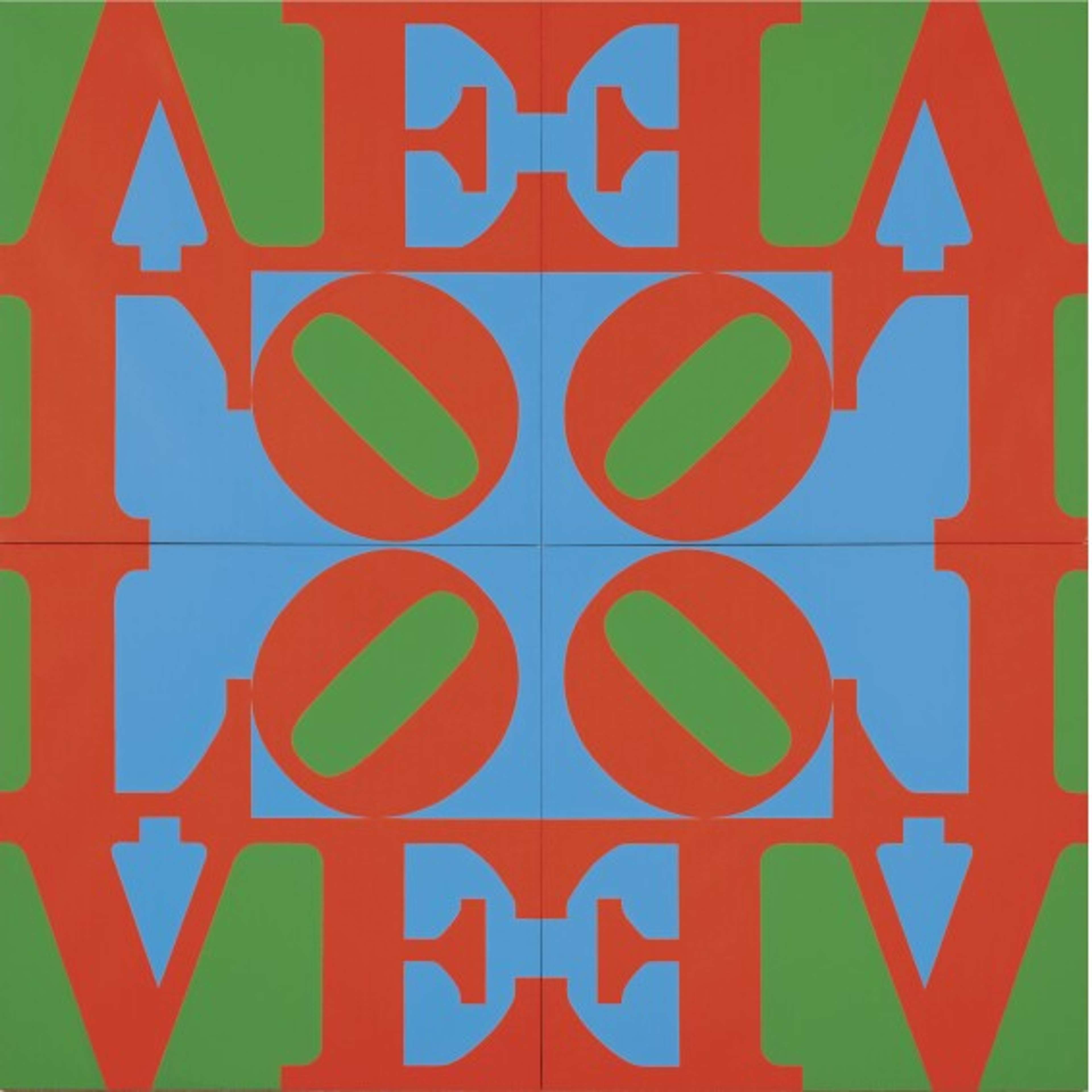 Love Wall (Red Blue Green) by Robert Indiana