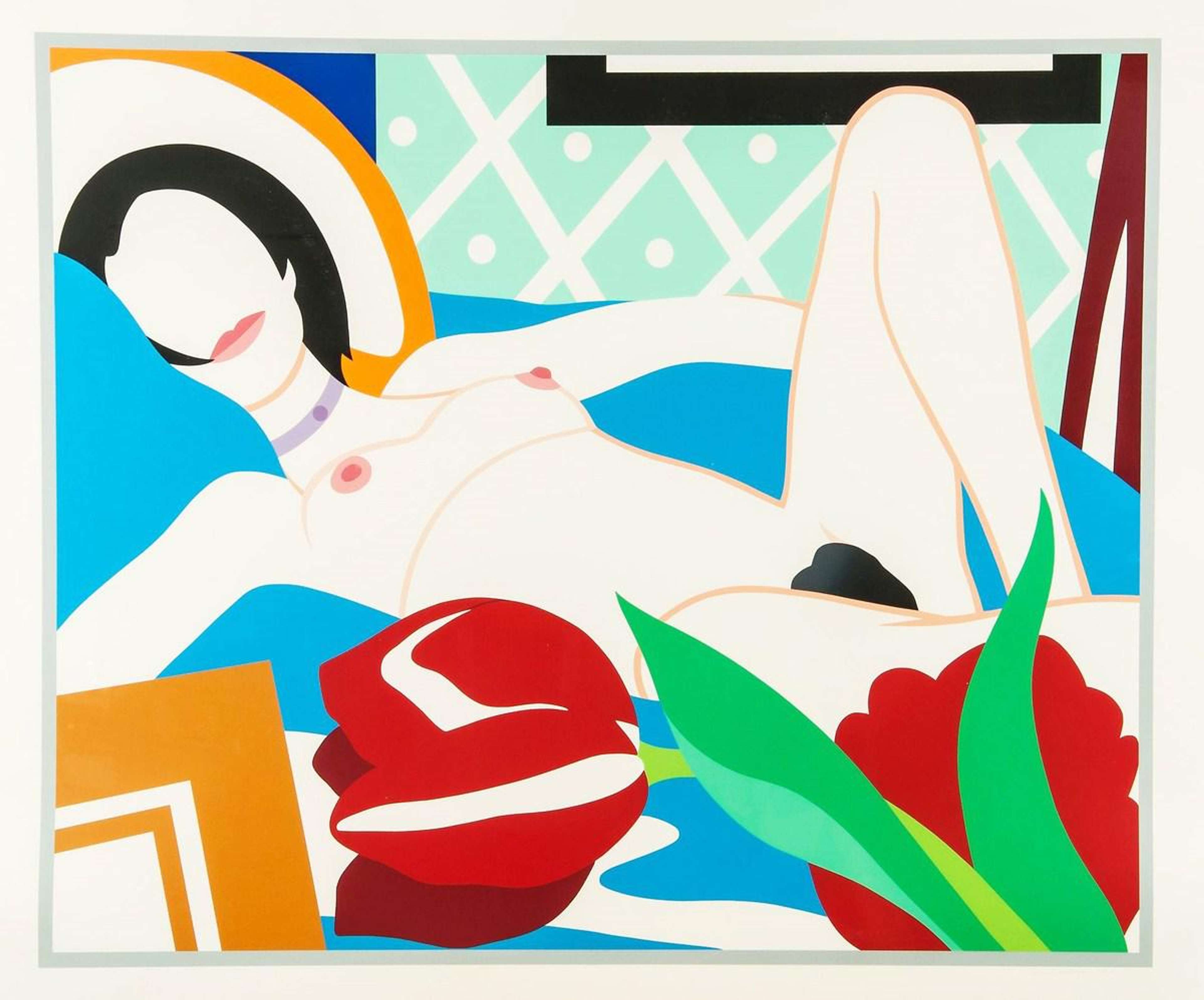 Monica With Tulips - Signed Print by Tom Wesselmann 1989 - MyArtBroker