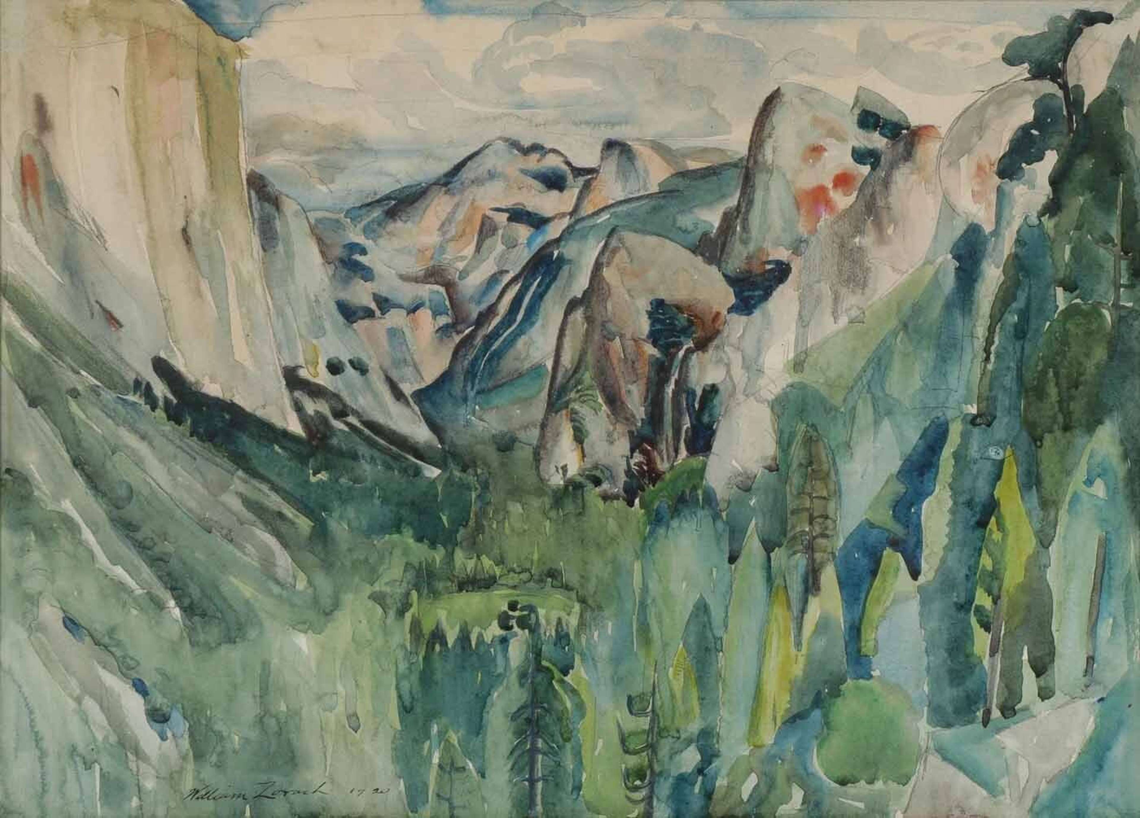 View Of Yosemite Valley by William Zorach