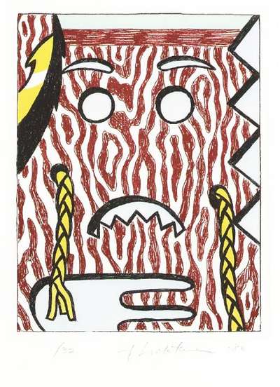 Head With Braids - Signed Print by Roy Lichtenstein 1980 - MyArtBroker