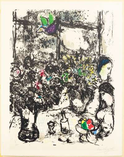 Nature Morte Au Bouquet - Signed Print by Marc Chagall 1960 - MyArtBroker