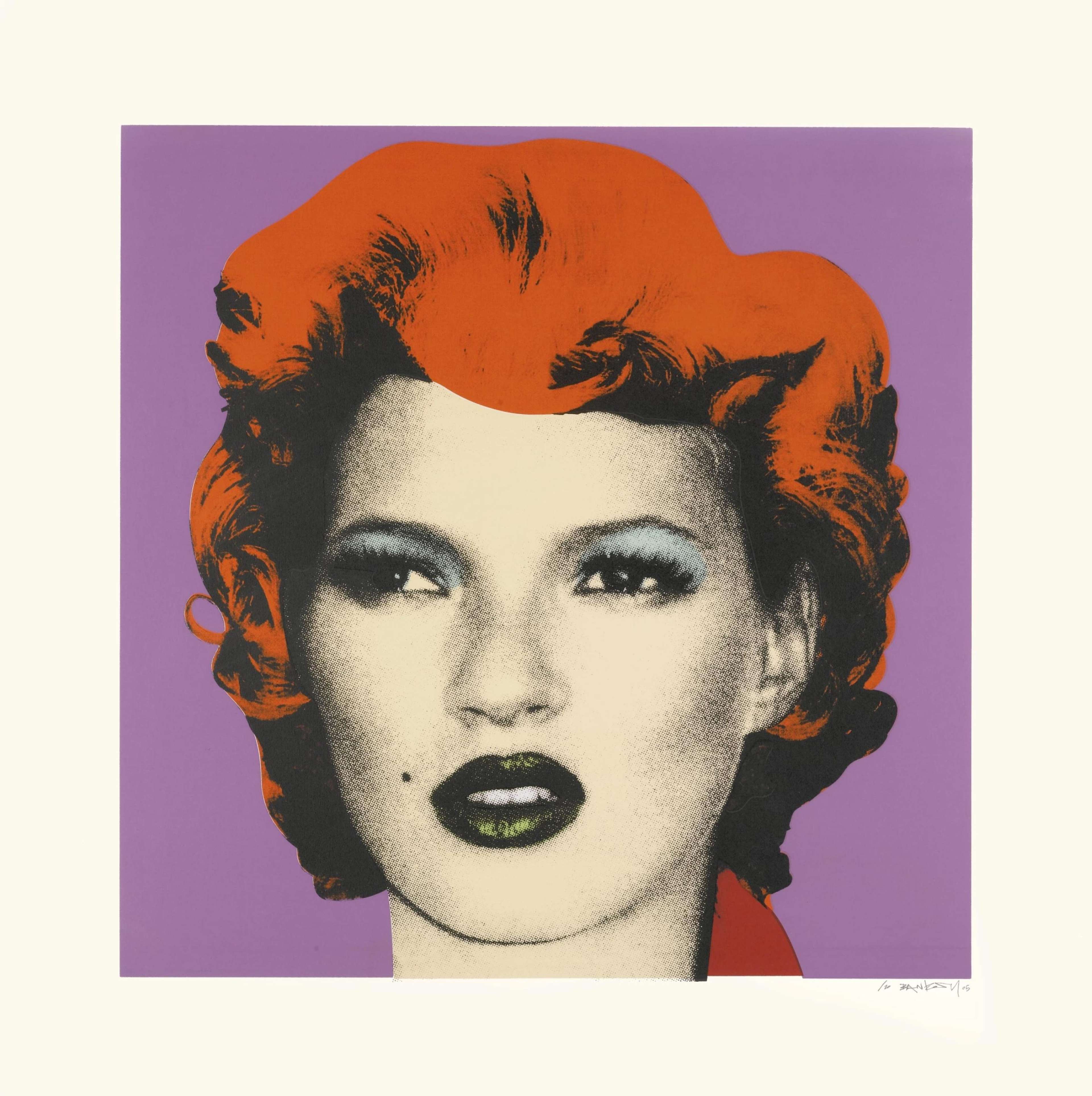 Kate Moss (purple) - Signed Print by Banksy 2005 - MyArtBroker