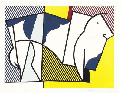 Bull III - Signed Mixed Media by Roy Lichtenstein 1973 - MyArtBroker