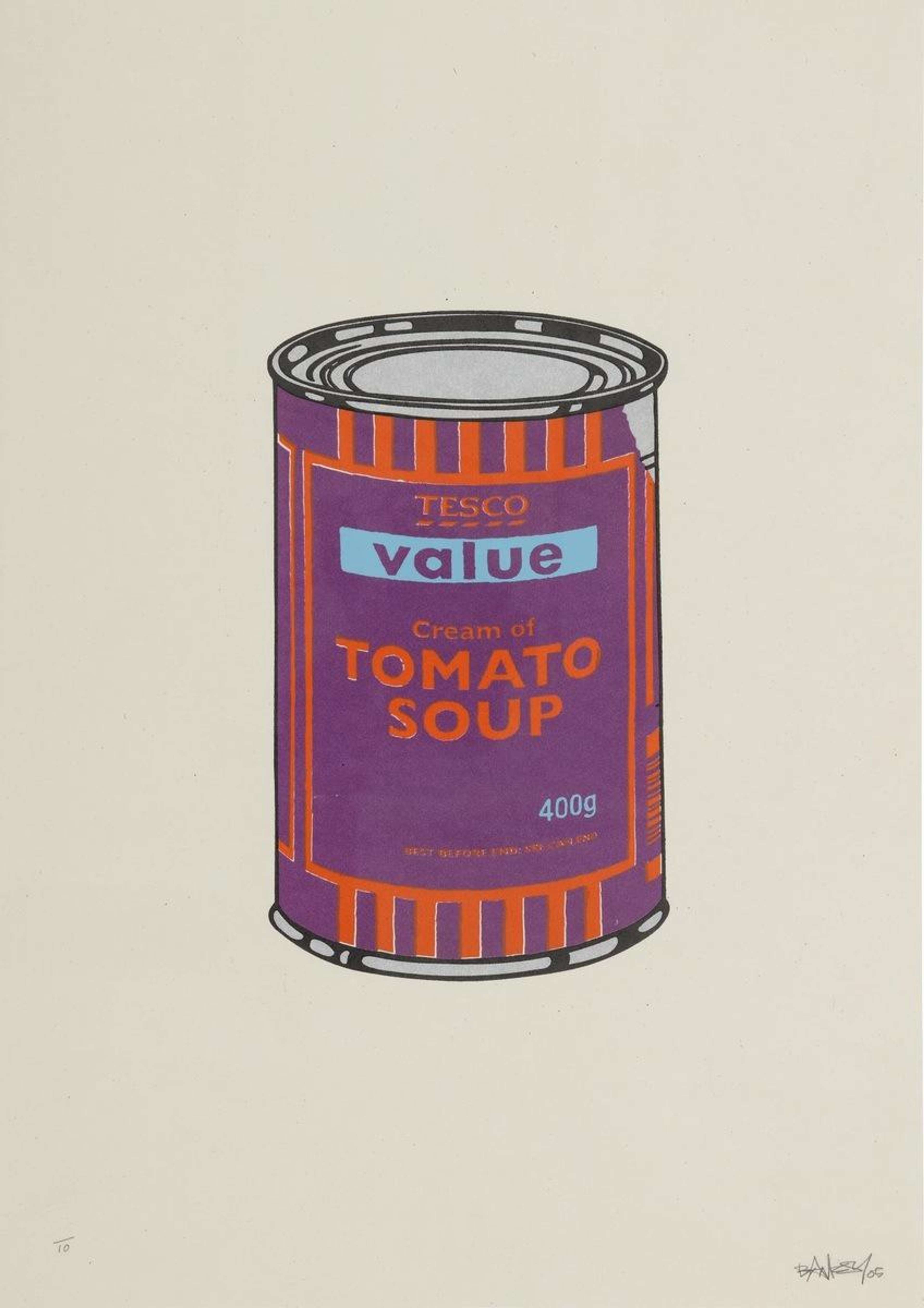 Soup Can (purple, orange and blue) - Signed Print by Banksy 2005 - MyArtBroker