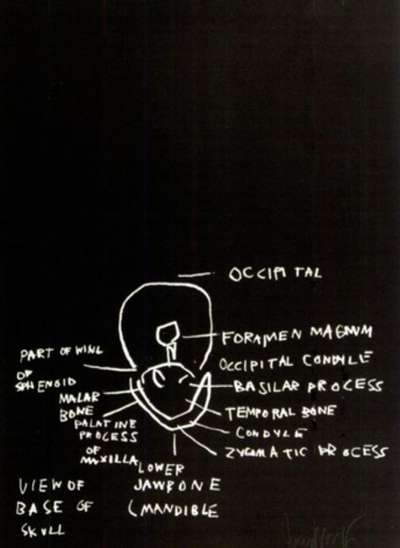Anatomy, View Of Base Of Skull - Signed Print by Jean-Michel Basquiat 1982 - MyArtBroker