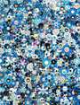 Takashi Murakami: Blue Flower Skulls - Signed Print