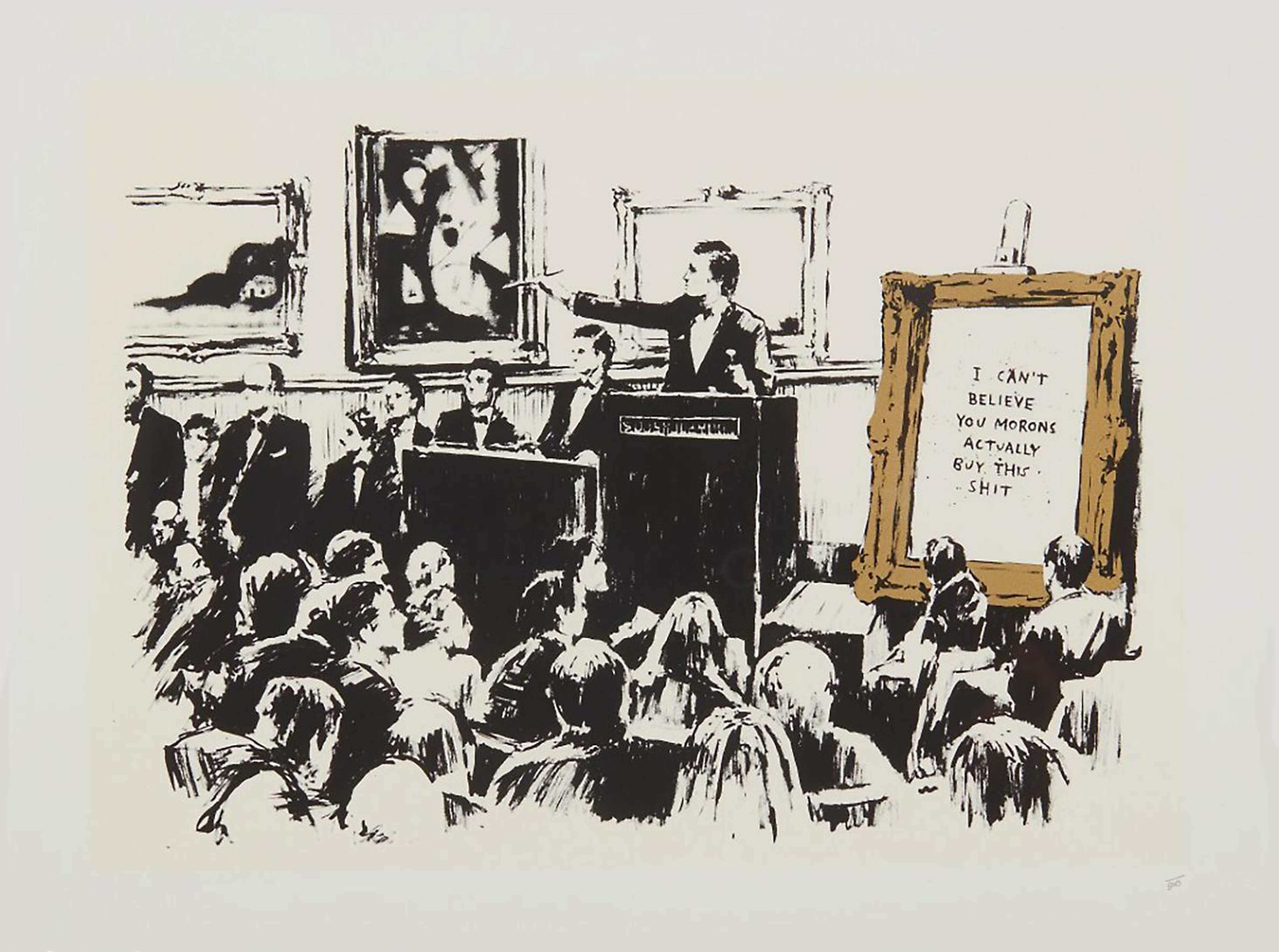 Morons (LA Edition, white) by Banksy