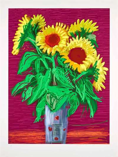 Sunflowers - Signed Print by David Hockney 2010 - MyArtBroker