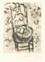 Marc Chagall: La Chaise Et La Corbeille De Fruits - Signed Print