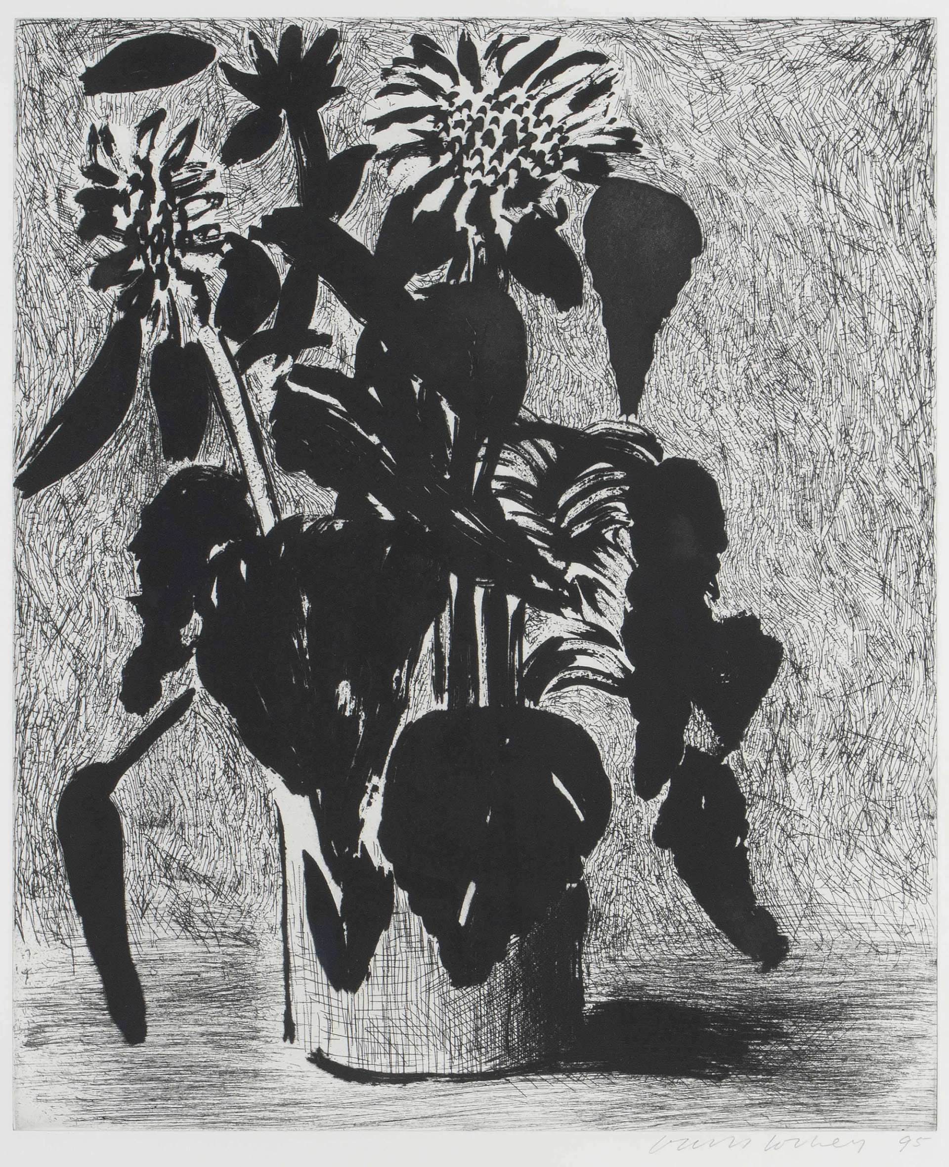 Sunflower II - Signed Print by David Hockney 1995 - MyArtBroker
