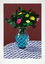 David Hockney: 21st March 2021, Purple And Yellow Flowers In A Vase - Signed Print