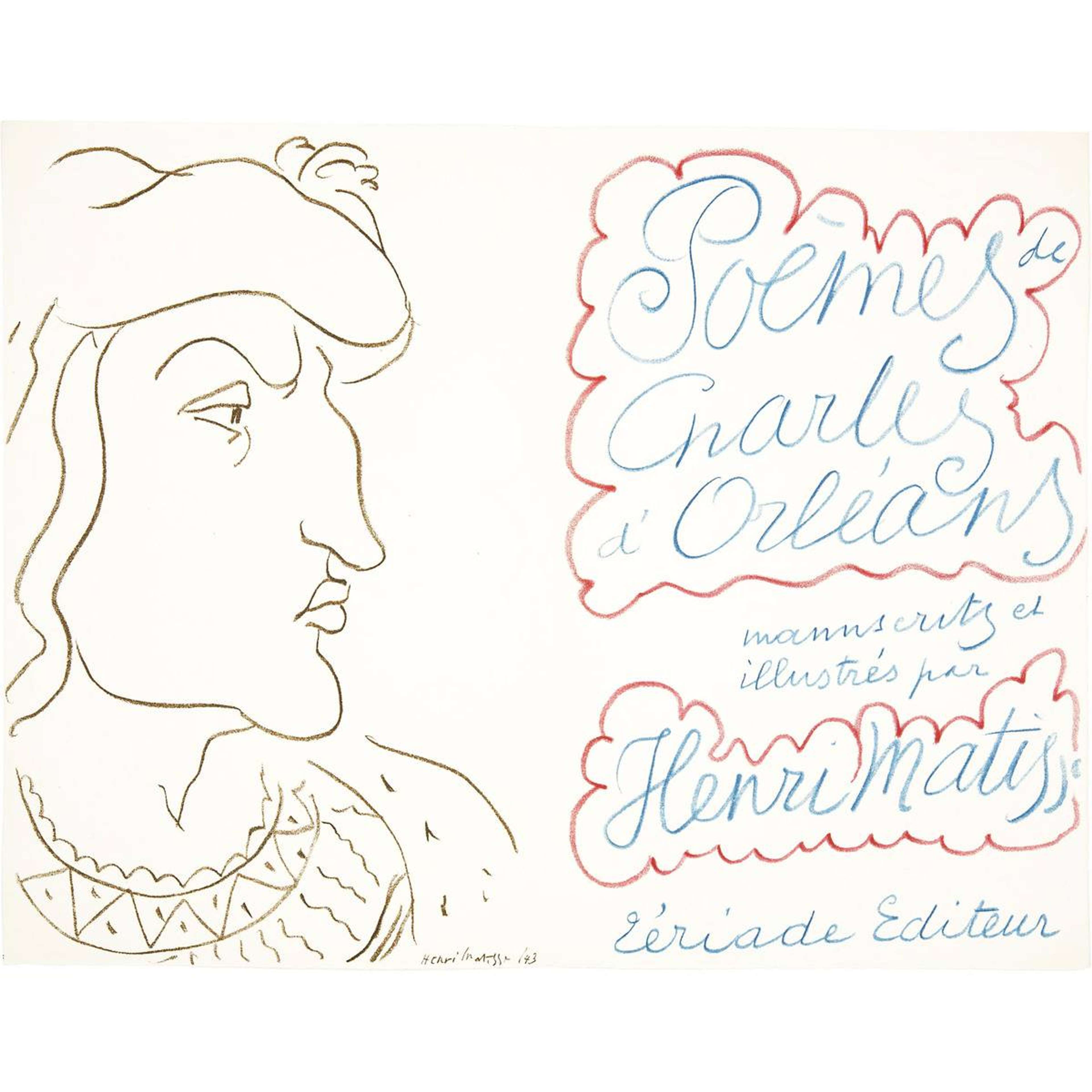 Charles D’Orléans. Poèmes. Manuscrits Et Illustrés Par Henri Matisse Paris, Tériade Éditeu - undefined by Henri Matisse 1943 - MyArtBroker