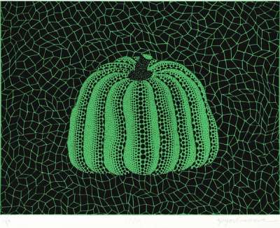 Pumpkin (green) - Signed Print by Yayoi Kusama 1984 - MyArtBroker