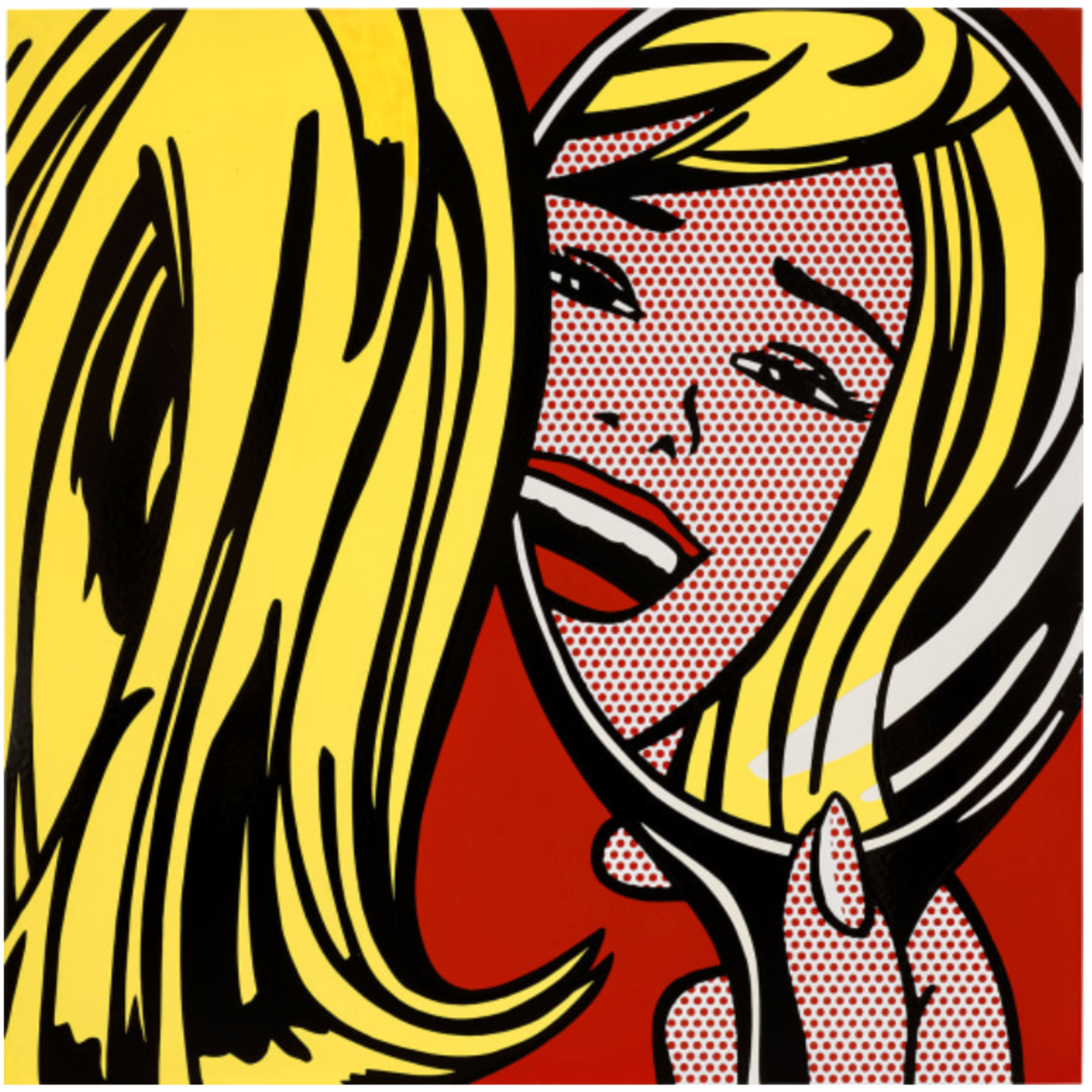 Girl in Mirror by Roy Lichtenstein - MyArtBroker 