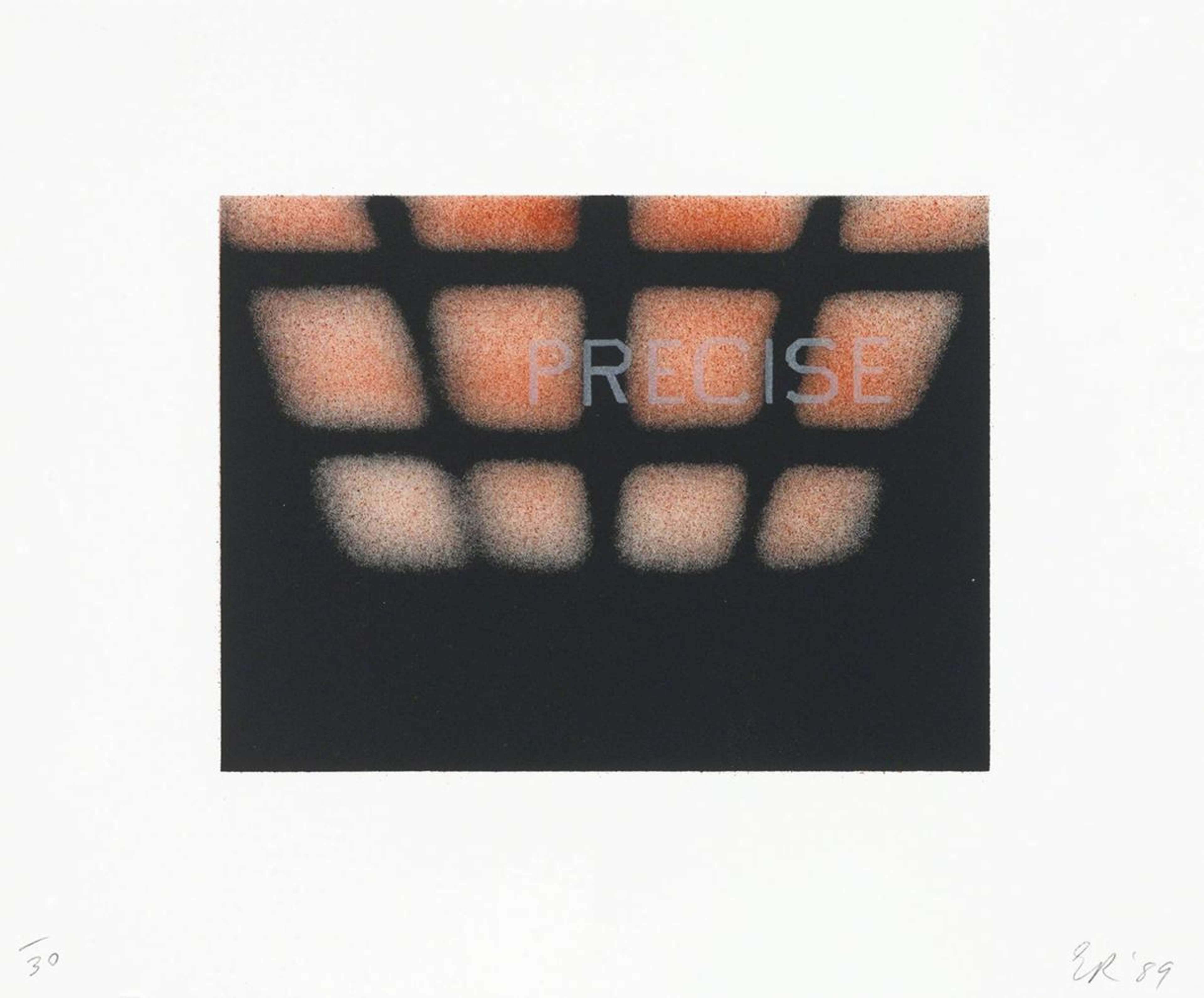 Precise - Signed Print by Ed Ruscha 1989 - MyArtBroker