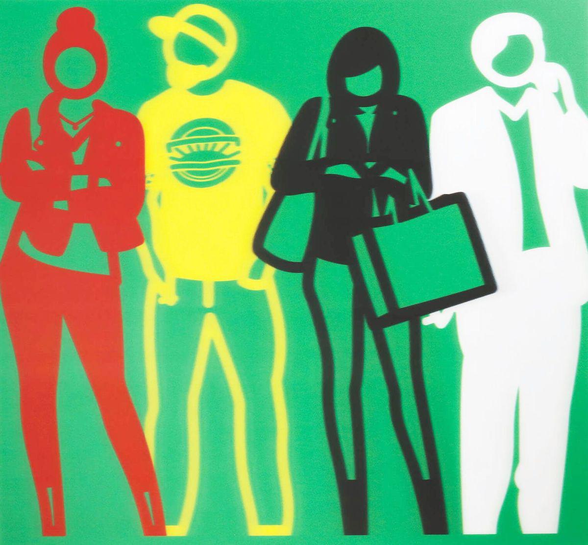 Julian Opie Red Yellow Black White (Signed Print) 2020 | MyArtBroker