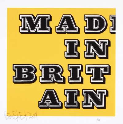 Mad In Britain (fluro orange) - Signed Print by Ben Eine 2019 - MyArtBroker