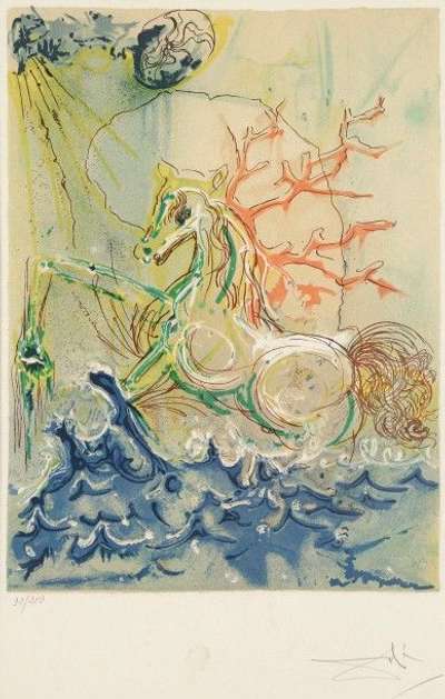Neptune (Les Chevaux Daliniens) - Signed Print by Salvador Dali 1970 - MyArtBroker