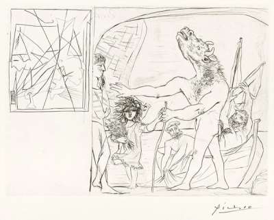 Minotaure Aveugle Guidé Par Une Fillette I (La Suite Vollard) - Signed Print by Pablo Picasso 1934 - MyArtBroker