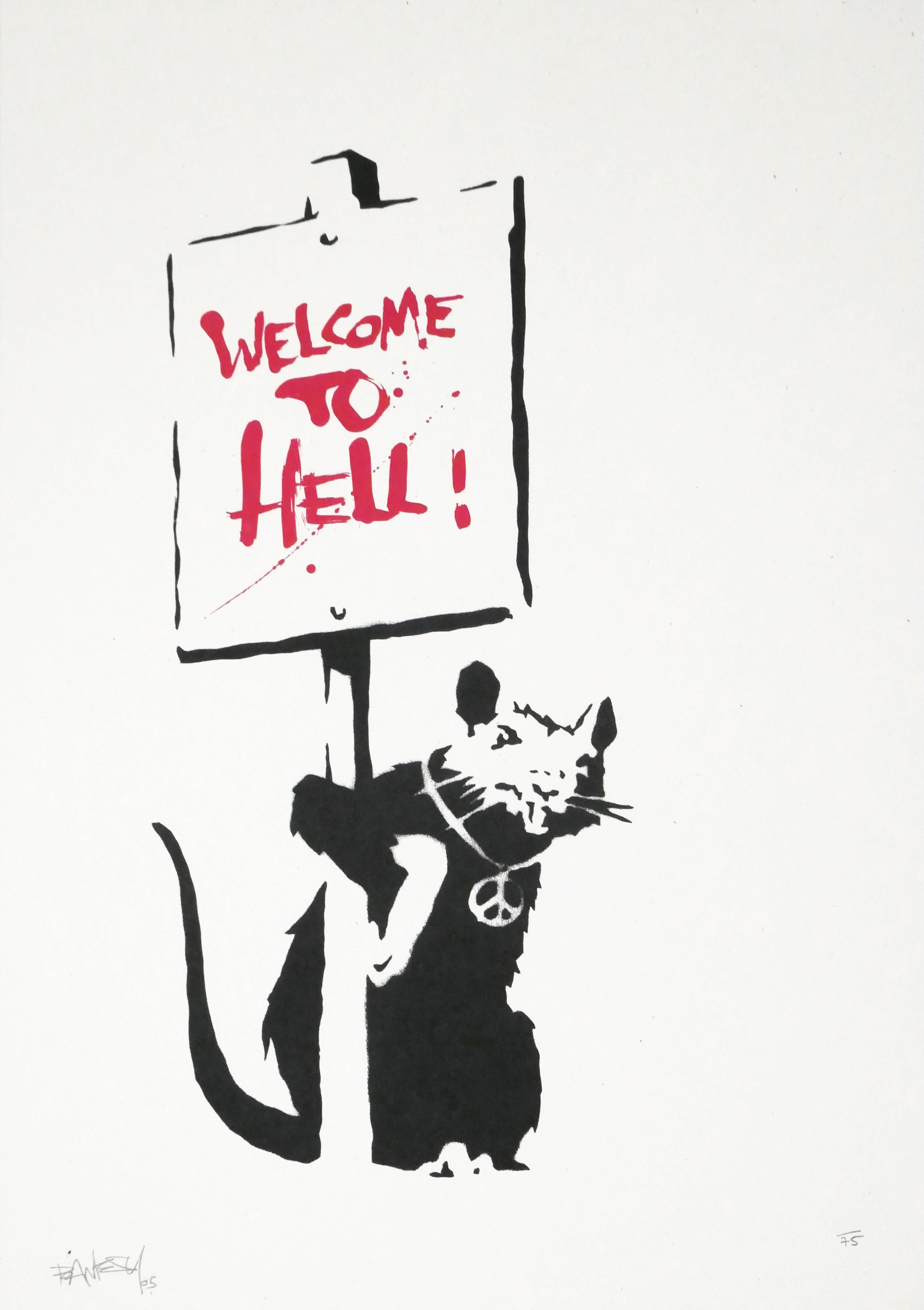 Welcome To Hell Signed Print Screenprint 2004 by Banksy | MyArtBroker