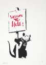 Banksy: Welcome To Hell (red) - Signed Print